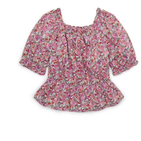 wonder nation Other - Floral Pink Kids Top with hair bow! NWT!